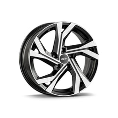 Set jante aliaj AGT 17x7 ET35 4x100 diamond cut compatibile Dacia Renault Opel Nissan