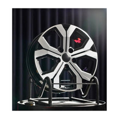 Set jante aliaj AGT 17x6.5 ET40 5x114.3 negru polish compatibile Dacia Renault Nissan Toyota