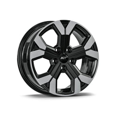Set jante aliaj AGT 17x6.5 ET32 5x114.3 diamond cut compatibile Dacia Renault Nissan Toyota