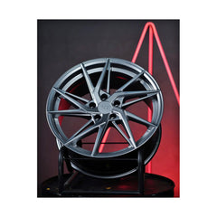 Set jante aliaj AGT 18x8 ET35 5x112 gri antracit hyper black compatibile Audi BMW Volkswagen Mercedes Skoda Seat