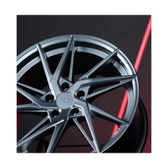 Set jante aliaj AGT 18x8 ET35 5x112 gri antracit hyper black compatibile Audi BMW Volkswagen Mercedes Skoda Seat