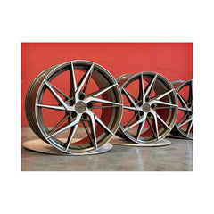 Set jante aliaj AGT 18x8 ET35 5x112 bronz polish mat compatibile Audi BMW Volkswagen Mercedes Skoda Seat