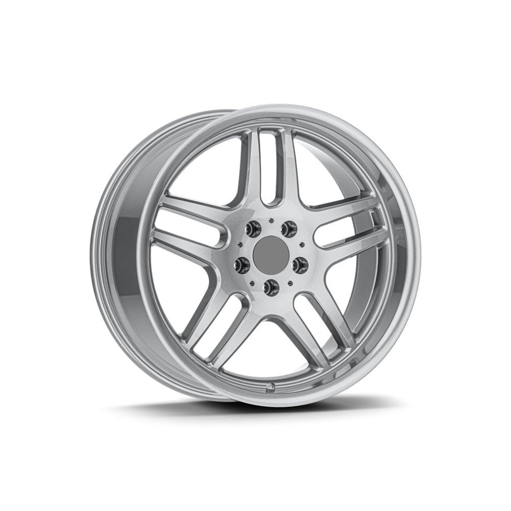 Set jante aliaj in doua latimi AGT 19x8.5 ET20 fata 19x9.5 ET20 spate 5x120 argintiu diamond cut compatibile BMW