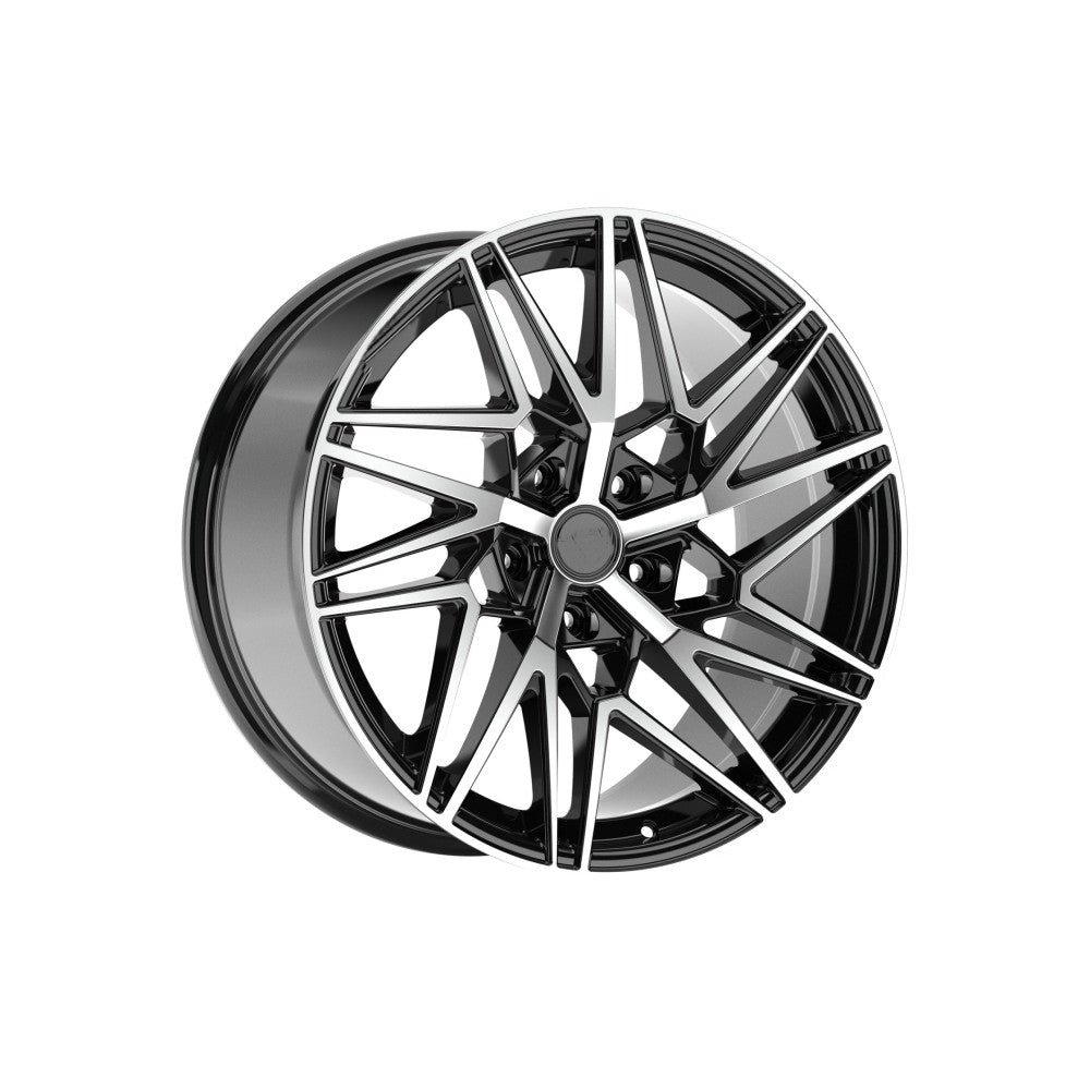 Set jante aliaj in doua latimi AGT 20x8.5 ET35 fata 20x10 ET45 spate 5x120 negru diamond cut compatibile BMW