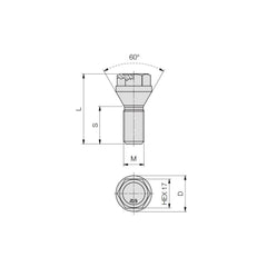 Prezoane pentru jante de aluminiu,cap scurt, dimensiuni M12x1,5 mm, lungime 26 mm, cu con drept