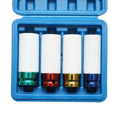 Trusa chei prezoane roti de impact cu protectie jante 17mm, 19mm, 21mm, 22mm, patrat 1/2 inch Breckner Germany