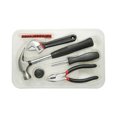 Trusa scule si unelte combinate cu ciocan, cleste, cheie reglabila, surubelnita si biti 17 piese