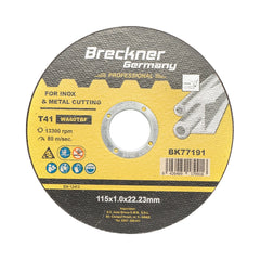 Panza disc flex pentru taiere inox T41 115x1.0x22mm Breckner Germany