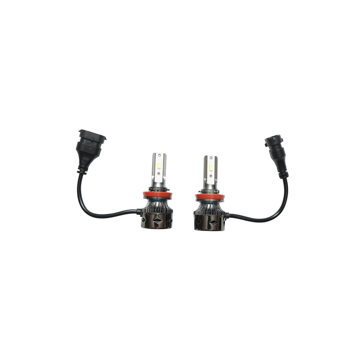 Set 2 becuri auto LED H11, 27W, 12V lumina alb rece