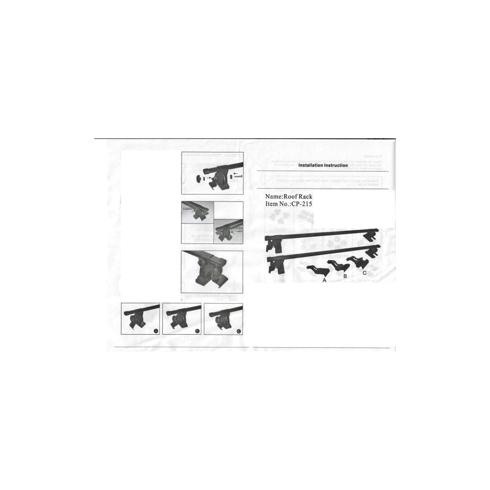 SET bare  portbagaj universale cu trei tipuri de prindere 120cm