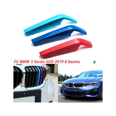 Set ornamente dungi grila fata auto compatibile BMW Seria 3 G20 G21 G28 LCI 2022-prezent