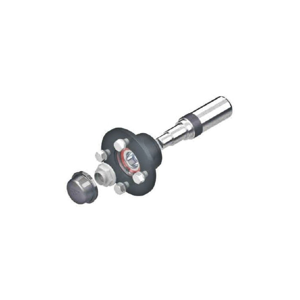 Butuc roata remorca 4x100 cu ax rotund complet si accesorii