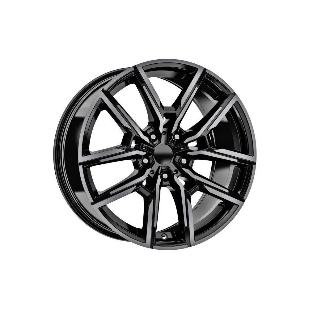 Set jante aliaj in doua latimi DY1249 KM 19x8.5 19x9 5x120 compatibile BMW 5x120 fumuriu diamond cut