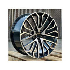 Set jante aliaj DY1647 KM 17x7.5 5x100 ET40 negru polish diamond cut compatibile Skoda Volkswagen Audi Seat