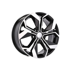 Set jante aliaj DY1906 KM 16x7 5x114.3 ET35 negru polish diamond cut compatibile Dacia Renault Nissan Toyota