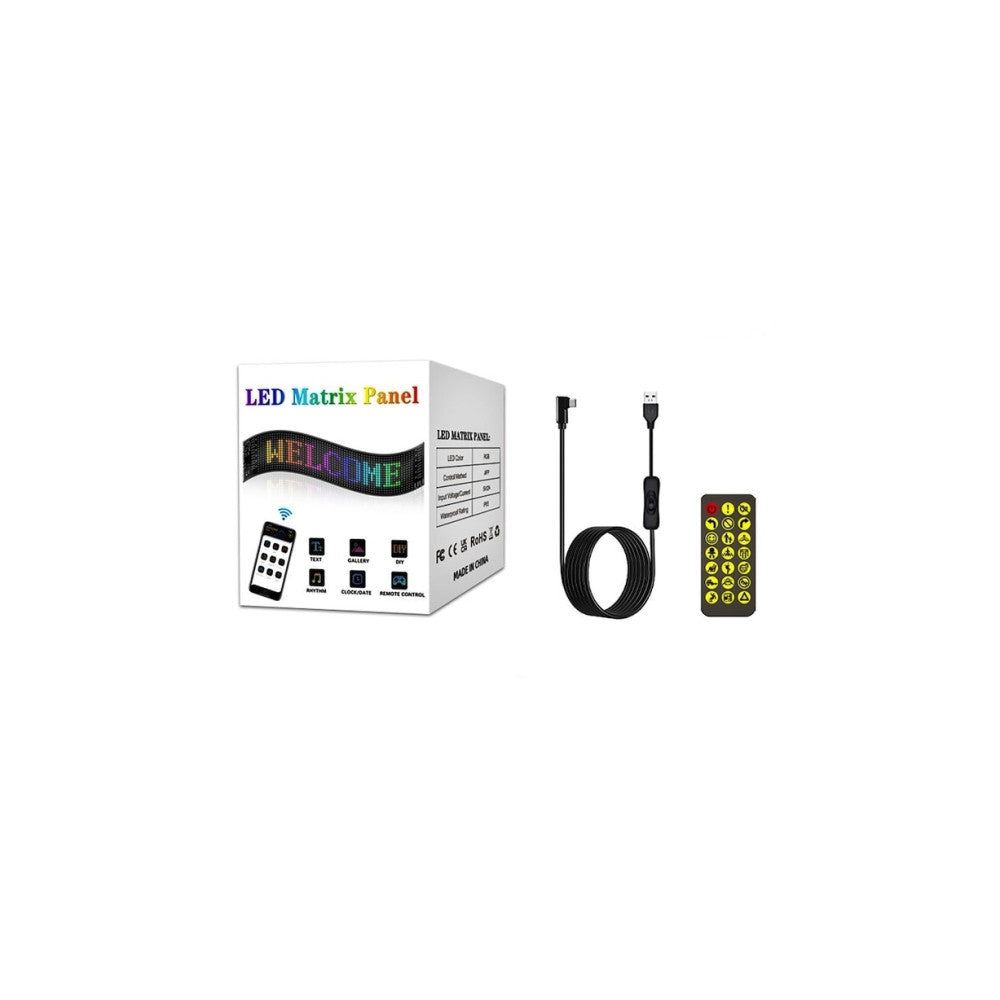 Modul panou flexibil ochi camion devil eye publicitar,display RGB ,control aplicatie, USB 5V 10x35cm