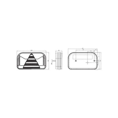Lampa spate 240x140, 5 functii, cu mers inapoi, LED, dreapta, NT Fristom