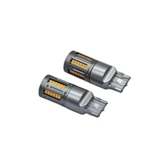 Set 2 becuri o faza T20 7440 84SMD Canbus 12V-24V nonpolar lumina galbena 1000 lumen 25W
