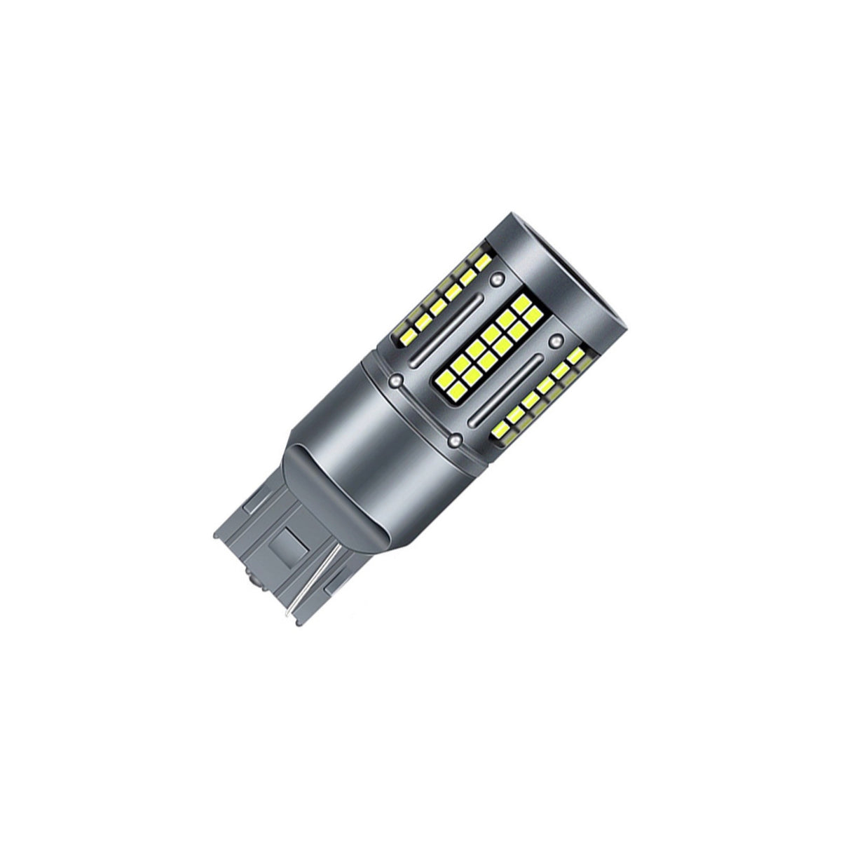 Set 2 becuri o faza T20 7440 84SMD Canbus 12V-24V nonpolar lumina alba 1000 lumen 25W