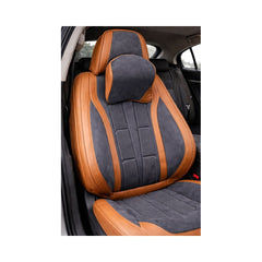 Huse scaune auto universale fractionate Premium 9D fata si spate maro gri antracit