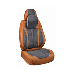 Huse scaune auto universale fractionate Premium 9D fata si spate maro gri antracit