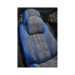 Huse scaune auto universale fractionate 9D Premium fata si spate albastru gri antracit