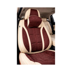 Huse scaune auto universale fractionate 9D Premium fata si spate bej maro cafea
