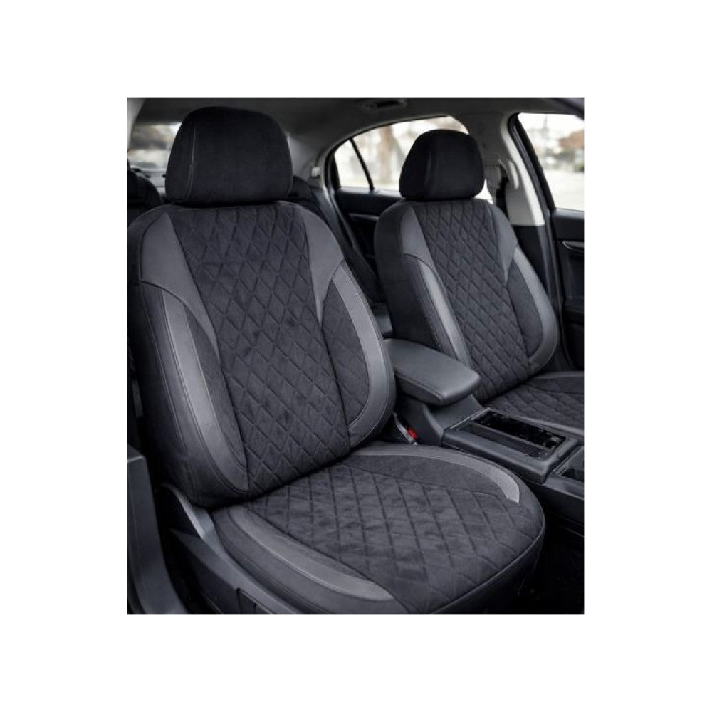 Huse scaune auto universale fractionate XL Premium compatibile SUV si Limuzine negru gri antracit