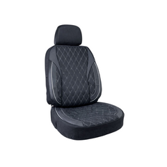 Huse scaune auto universale fractionate XL Premium compatibile SUV si Limuzine negru cusatura gri