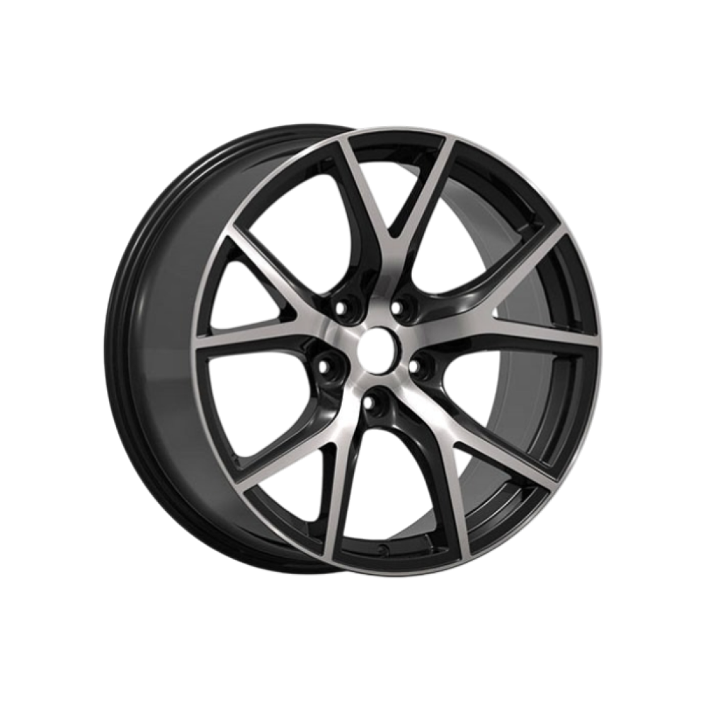 Set jante aliaj PDW 18x7 5x112 ET35 negru polish compatibile MG, MINI, Cupra, Audi, BMW, Volkswagen, Mercedes, Skoda, Seat