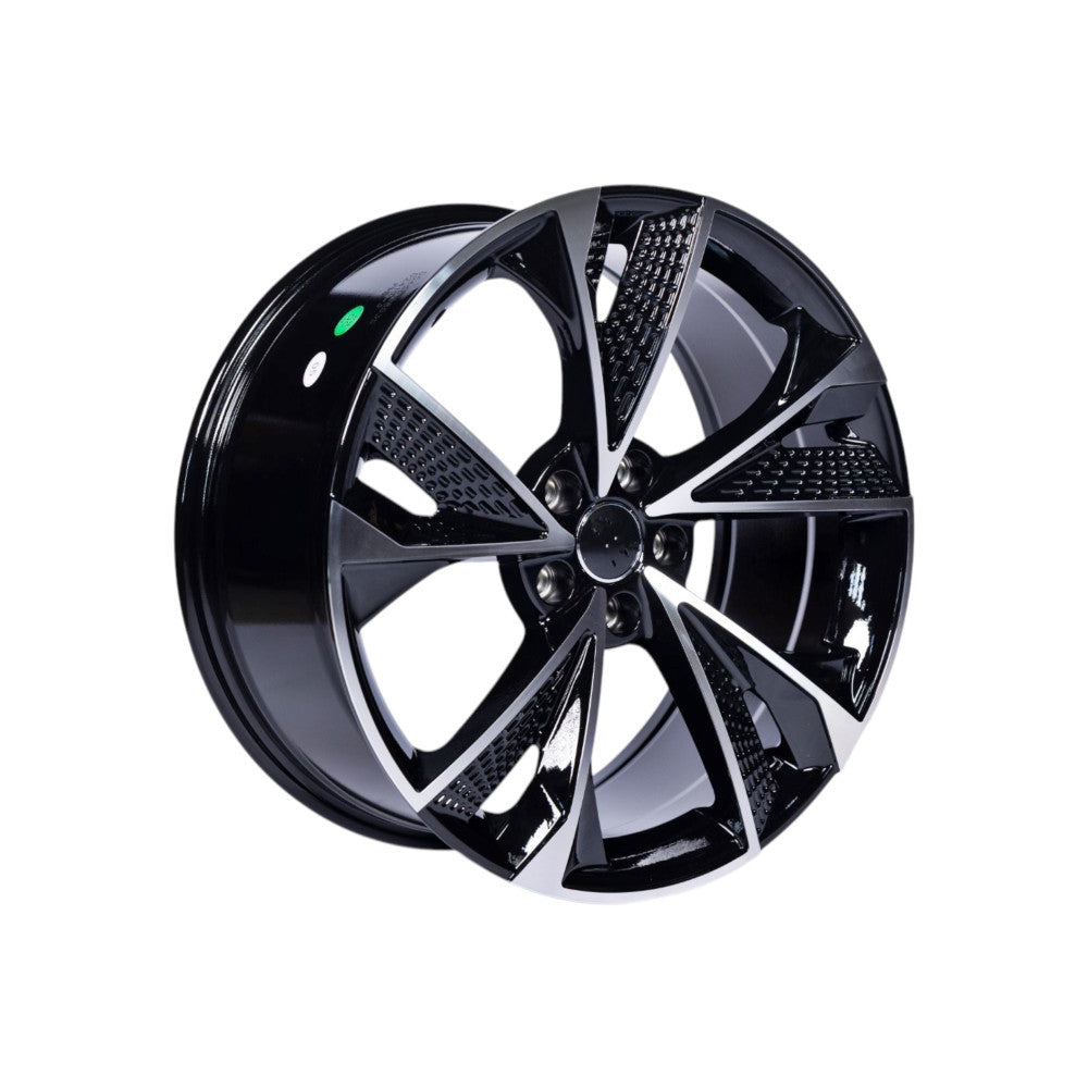 Set jante aliaj PDW 18x8 5x112 ET35 negru polish diamond cut compatibile Audi, BMW, Volkswagen, Mercedes, Skoda, Seat, Cupra