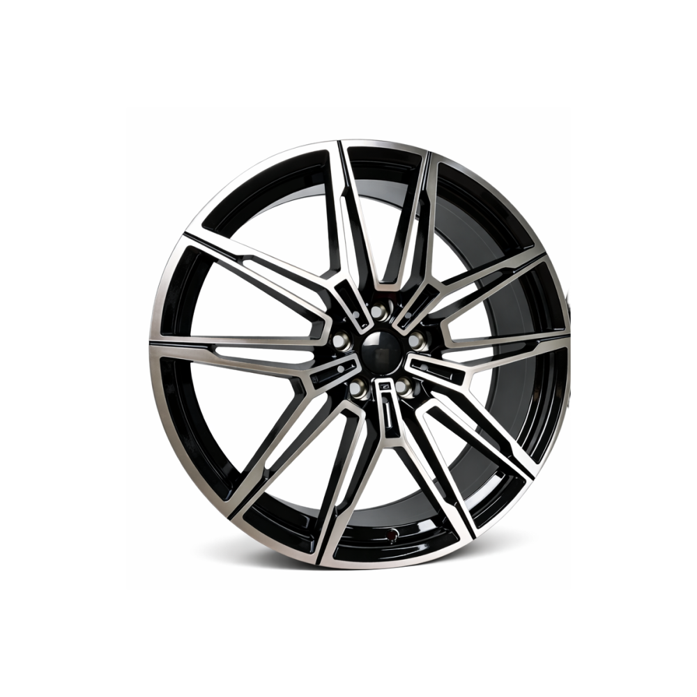 Set jante aliaj in doua latimi PDW 19x8.5 fata 19x9.5 spate 5x112 ET29 ET35 negru polish compatibile BMW