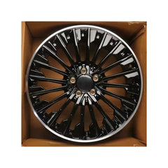 Set jante aliaj PDW 19x8 5x112 ET38 negru cu margine polish compatibile Mercedes