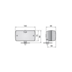 Lampa mers inapoi Wesem 140x75 mm 12V/24V 21W cu un surub
