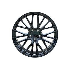 Set jante aliaj in doua latimi PDW 20x9 fata 20x10.5 spate 5x130 ET50 ET64 negru lucios compatibile Porsche