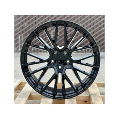 Set jante aliaj in doua latimi PDW 20x9 fata 20x10.5 spate 5x130 ET50 ET64 negru lucios compatibile Porsche