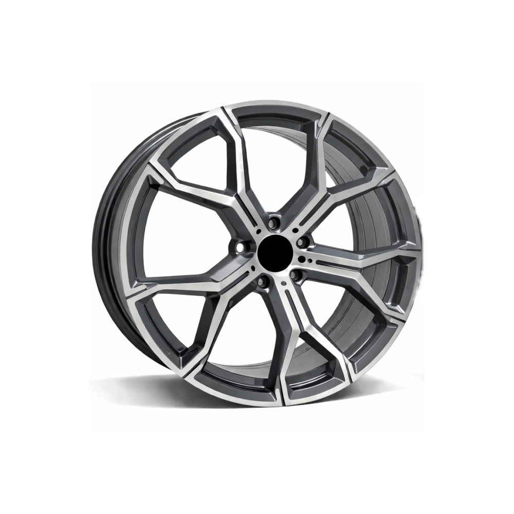 Set jante aliaj in doua latimi PDW 22x9 fata 22x10.5 spate 5x112 ET40 ET35 gri antracit polish compatibile BMW