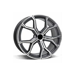 Set jante aliaj in doua latimi PDW 22x9 fata 22x10.5 spate 5x112 ET40 ET35 gri antracit polish compatibile BMW