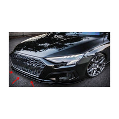 Spoiler ( LIP ) prelungire bara fata Audi A3 8V Y Sedan Sportback S-Line 2020-2024 ABS negru Piano
