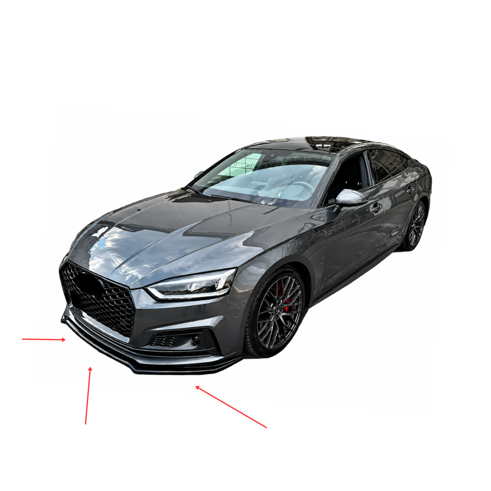 Spoiler ( LIP ) prelungire bara fata Audi A5 S-Line S5 F5 Coupe Sportback 2017-2019 ABS negru Piano