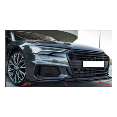 Spoiler ( LIP ) prelungire bara fata Audi A6 S-Line S6 C8 2019-> ABS negru Piano