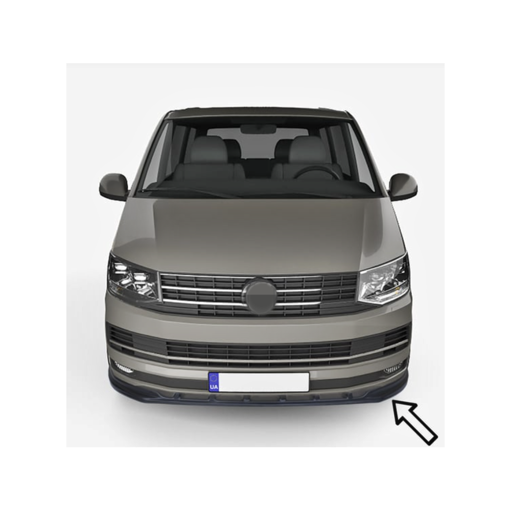 Spoiler ( LIP ) prelungire bara fata Volkswagen Transporter T5 2003-2015 ABS negru Piano