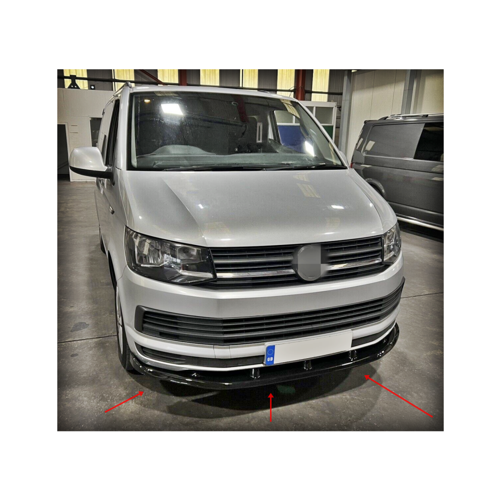 Spoiler ( LIP ) prelungire bara fata Volkswagen Transporter T6.1 2018-> ABS negru Piano