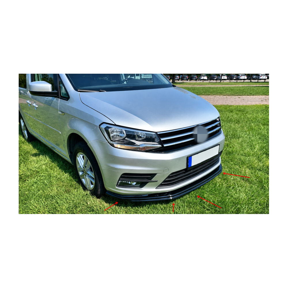 Spoiler ( LIP ) prelungire bara fata Volkswagen Caddy 2010-2015 ABS negru Piano