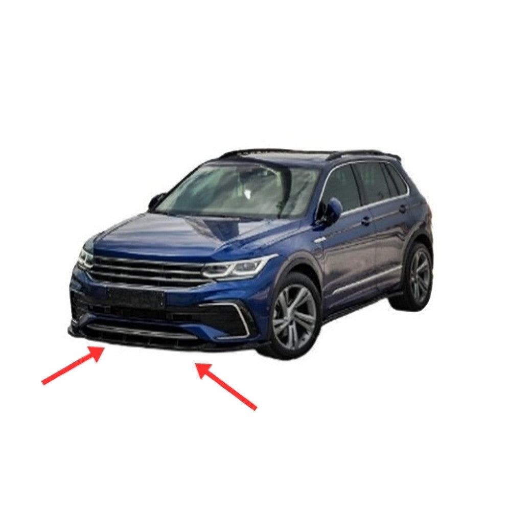Spoiler ( LIP ) prelungire bara fata Volkswagen Tiguan MK2 R R-Line Facelift 2015-2020 ABS negru Piano