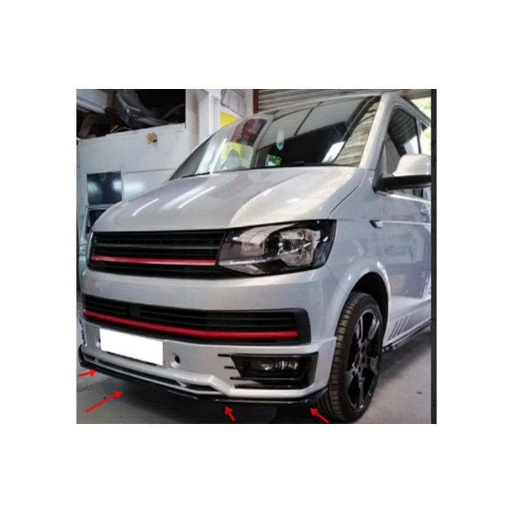 Spoiler ( LIP ) prelungire bara fata Volkswagen Transporter T6 Sportline 2015-2019 ABS negru Piano