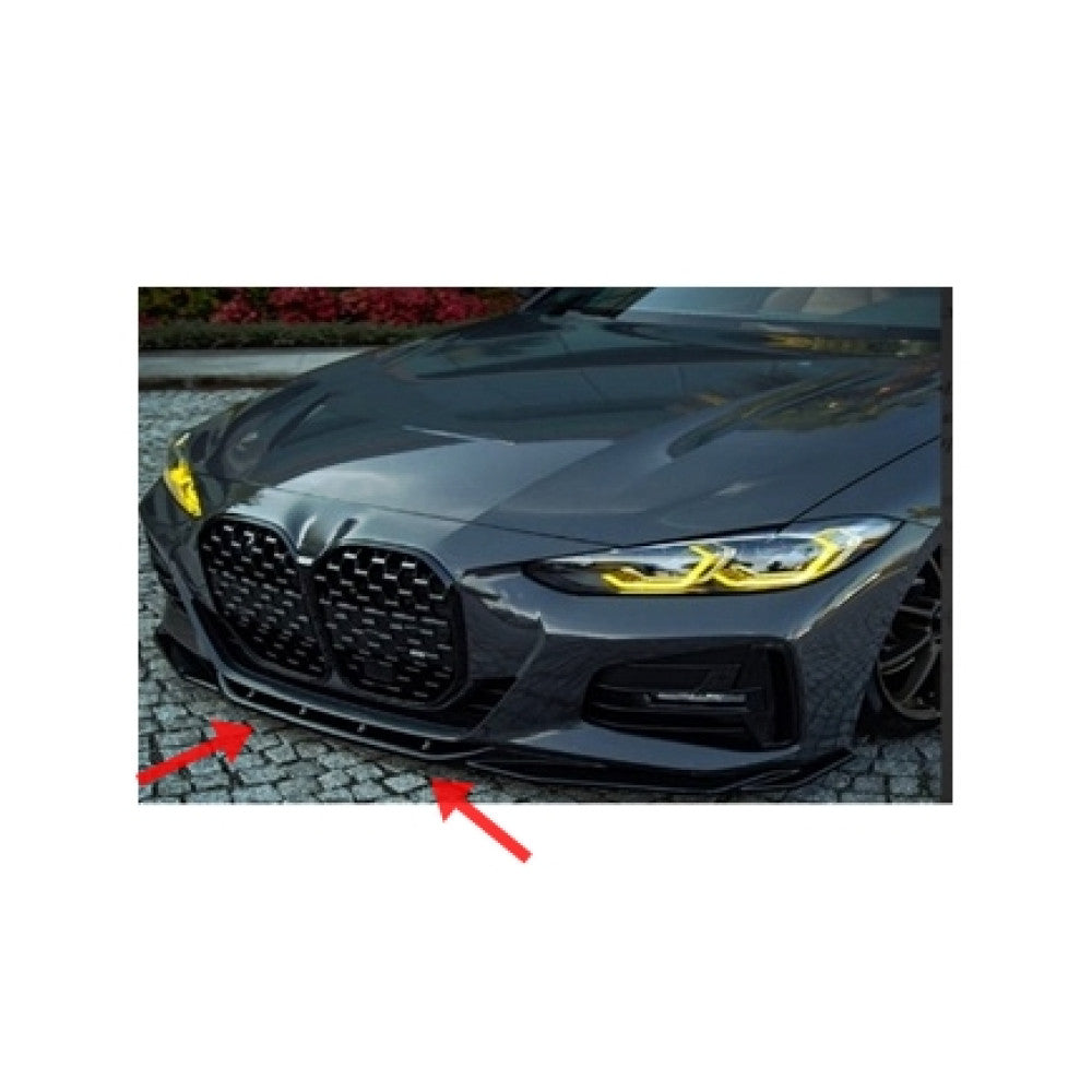 Spoiler ( LIP ) prelungire bara fata BMW Seria 4 G22 cu pachet M 2020-> compatibil Facelift si Non Facelift 2024 ABS negru Piano