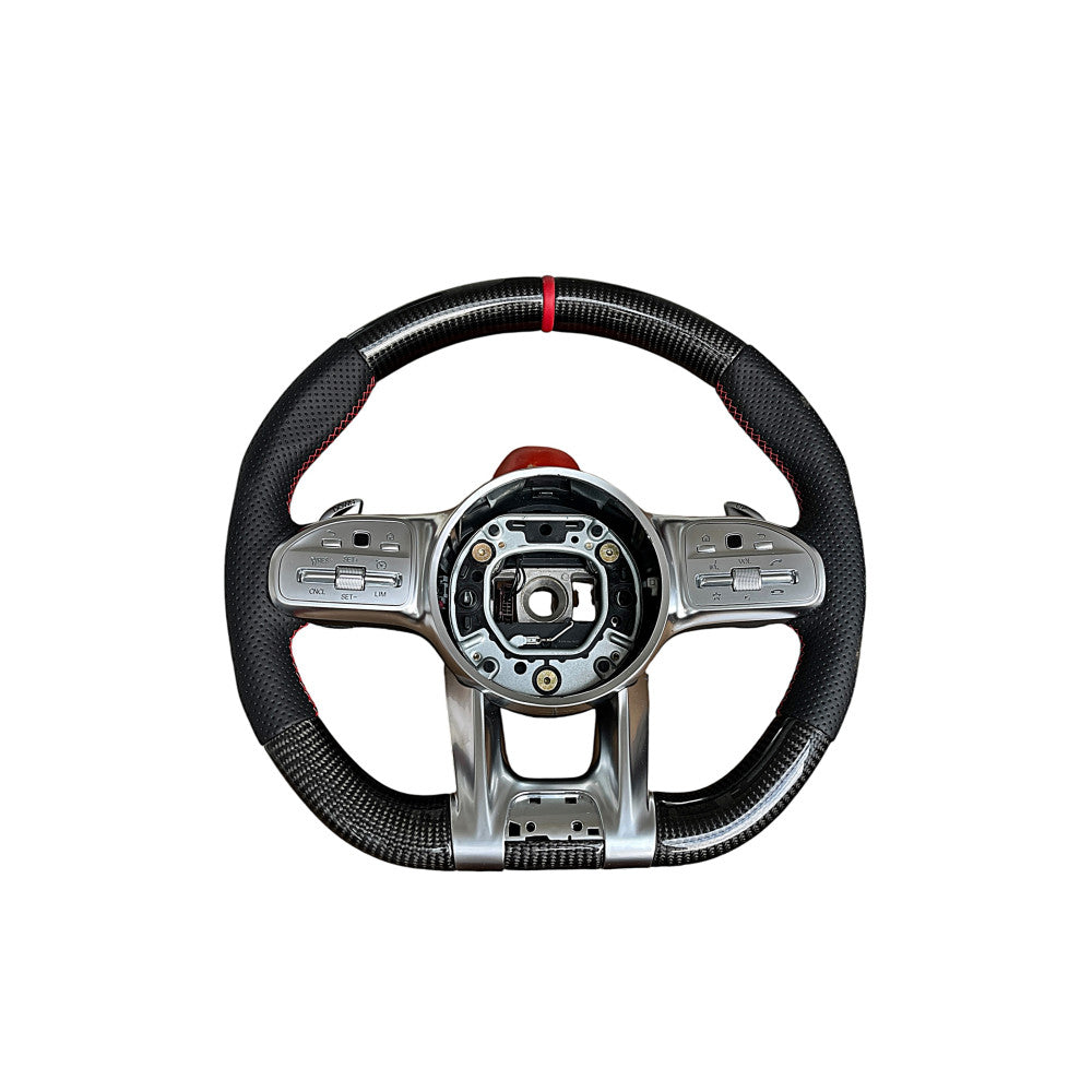 Volan sport piele si carbon compatibil cu modelele Mercedes 2011-2021