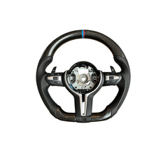 Volan sport piele si carbon compatibil cu modelele BMW Seria 1 F20,F21 Seria 2 F22,F23,F45,F87 Seria 3 F30,F31,F34 Seria 4 F32,F33,F36,F82,F83 X5 - F15 X3 - F25