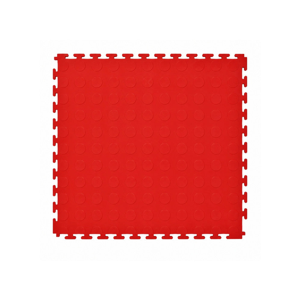 Pardoseala modulara PVC pentru garaj rosu 500 x 500 x 6 mm